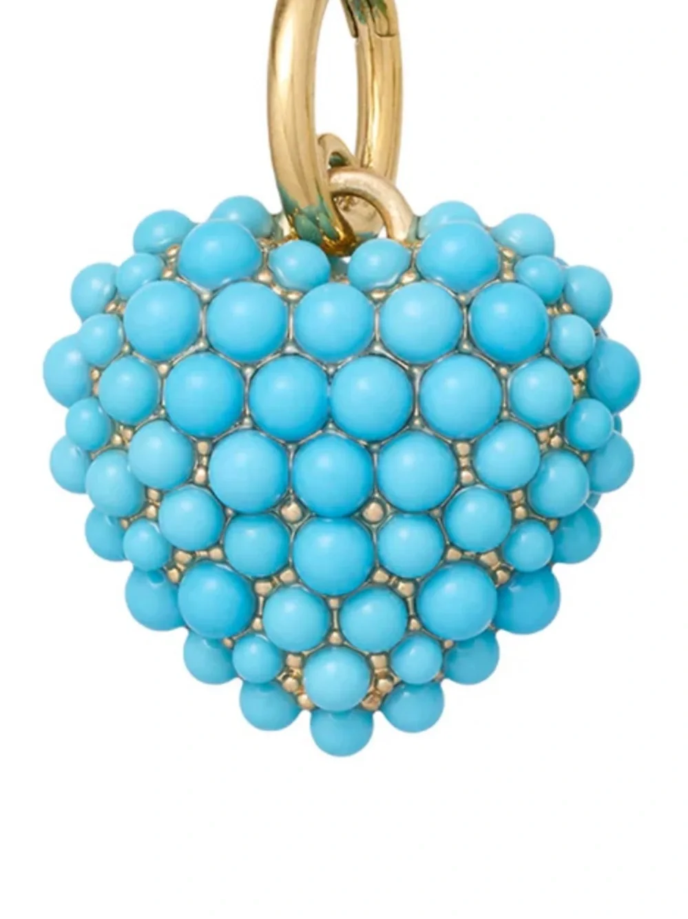 NWOT Roxanne Assoulin long Necklace with Turquoise Heart Charm